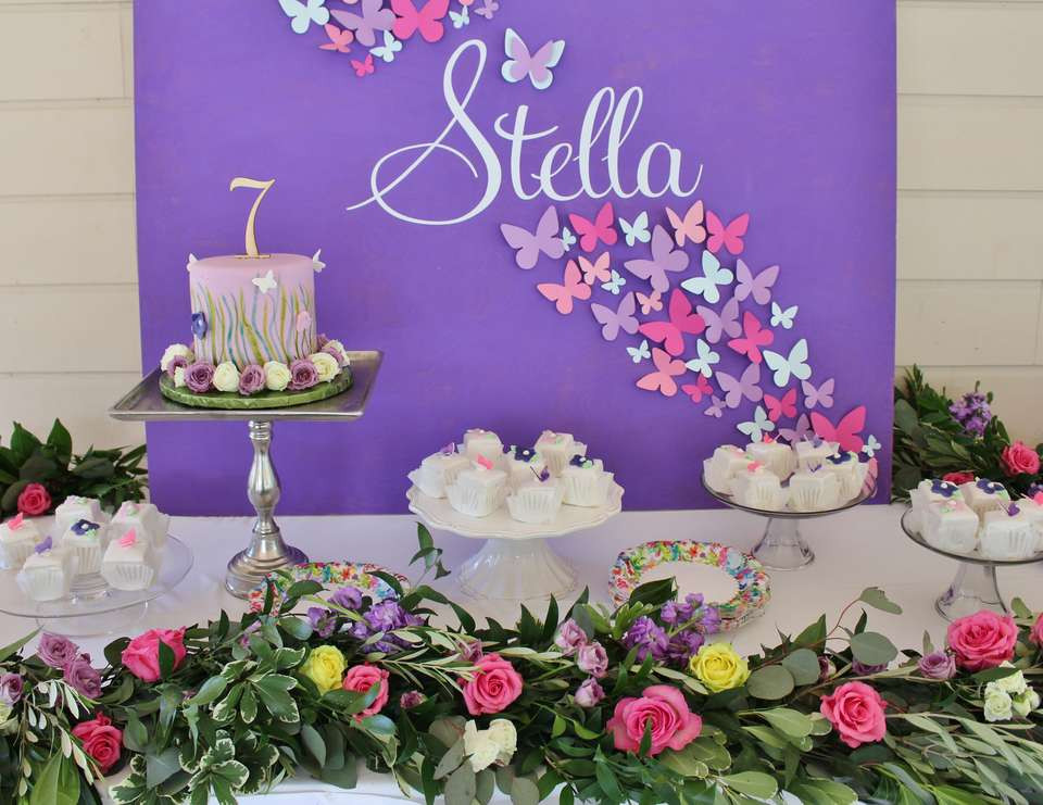 Butterfly Birthday Decorations
 Butterflies Birthday " Stella s Beautiful Butterfly