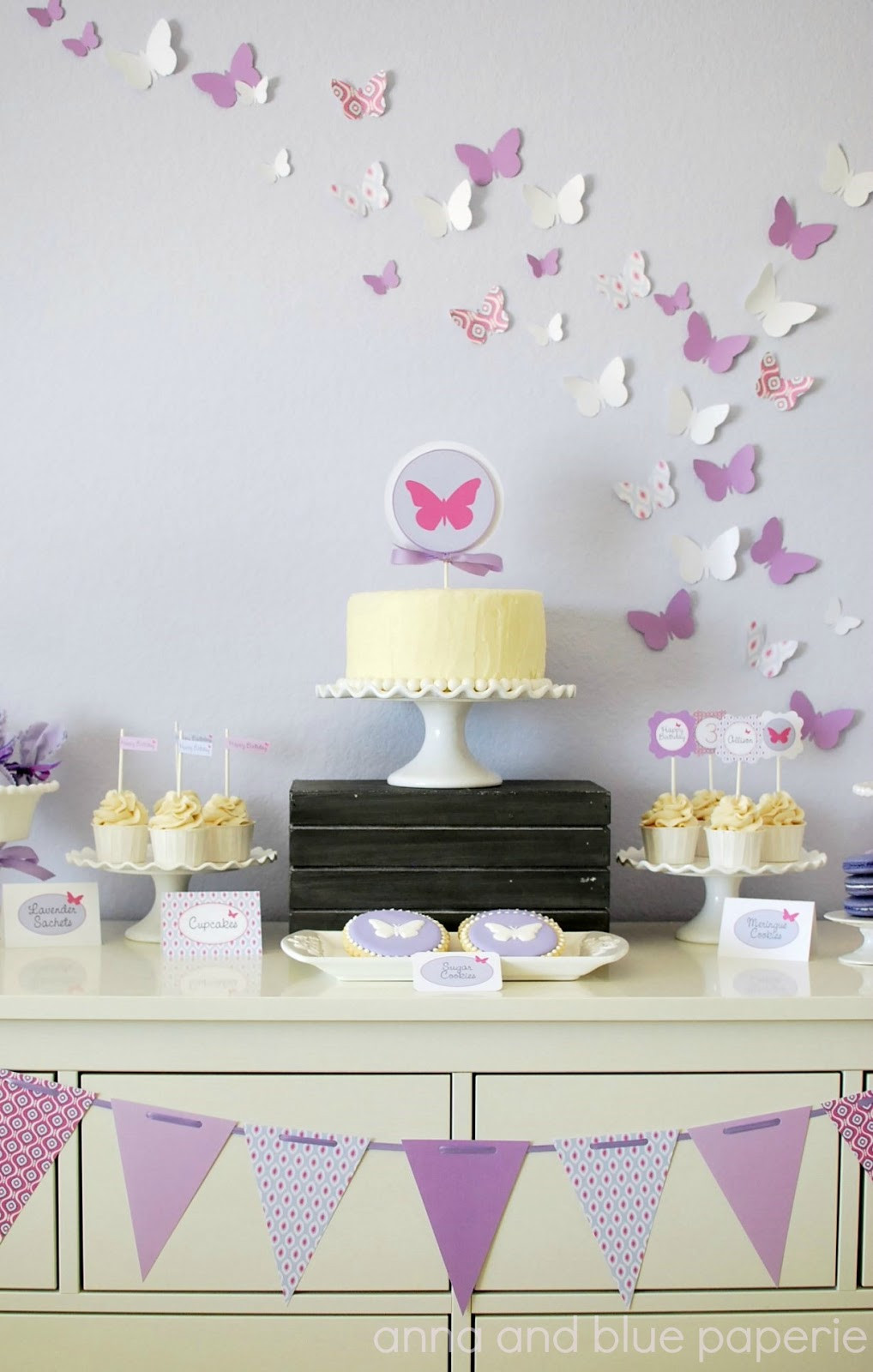 Butterfly Birthday Party
 anna and blue paperie New to the Shop Butterfly Party