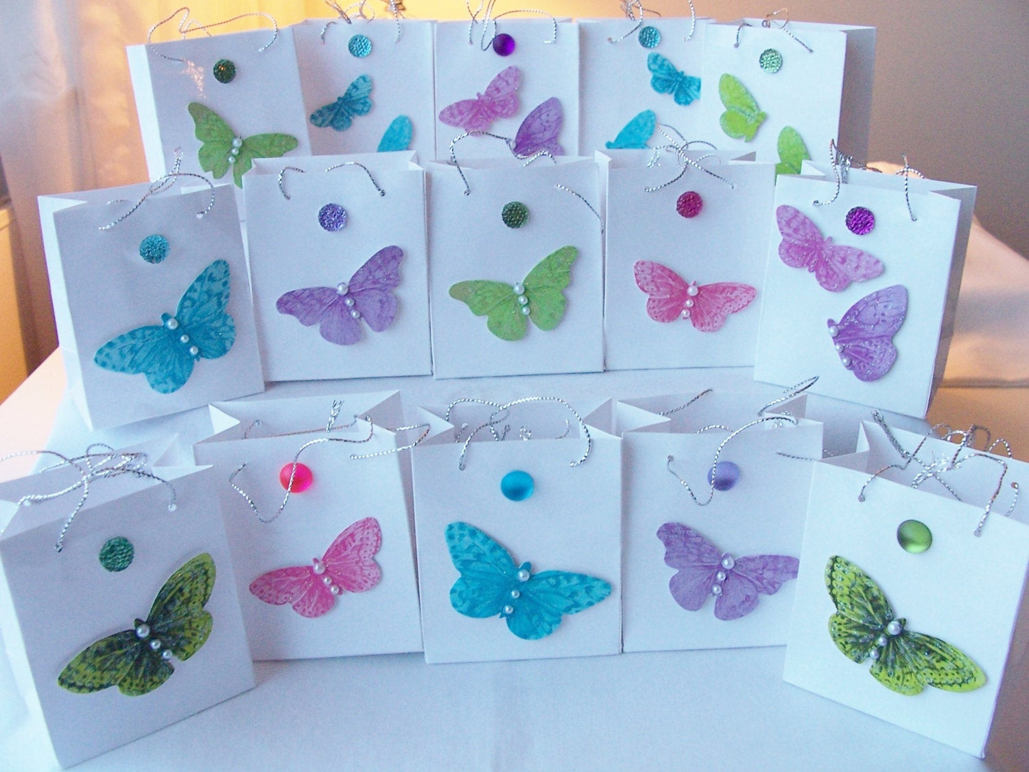 Butterfly Birthday Party Supplies
 15 Butterfly jewel party favours birthday favours table