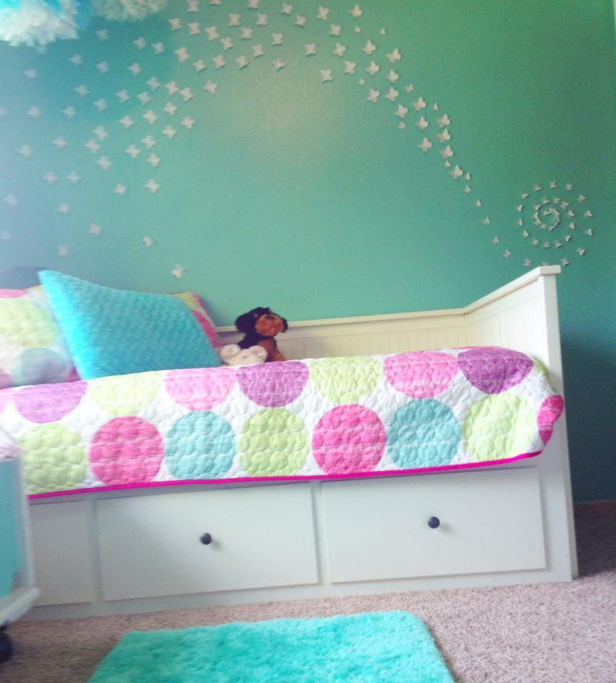 Butterfly Kids Room
 Designs By Jeannine Girls Turqoise and White Butterfly Room