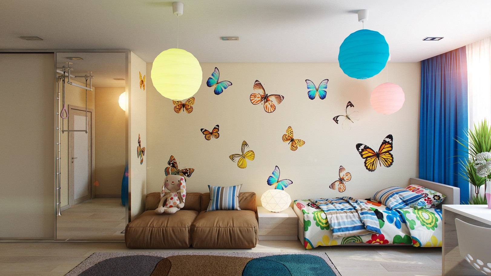 Butterfly Kids Room
 Casting Color Over Kids Rooms