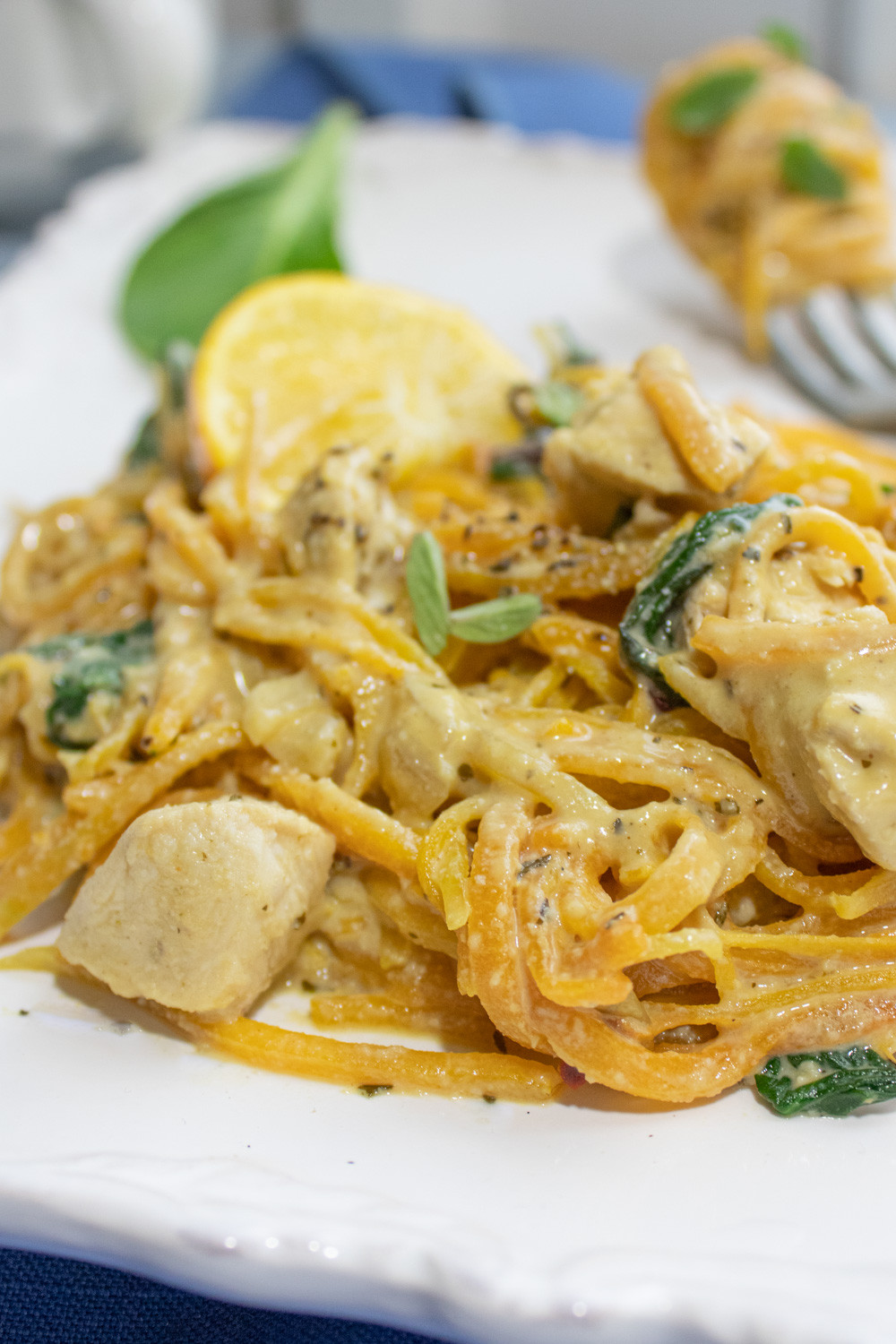 Butternut Squash Noodles Paleo
 butternut squash noodles with chicken & cream sauce