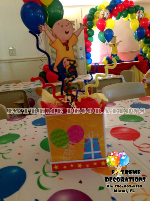 Caillou Birthday Decorations
 Party Decorations Miami