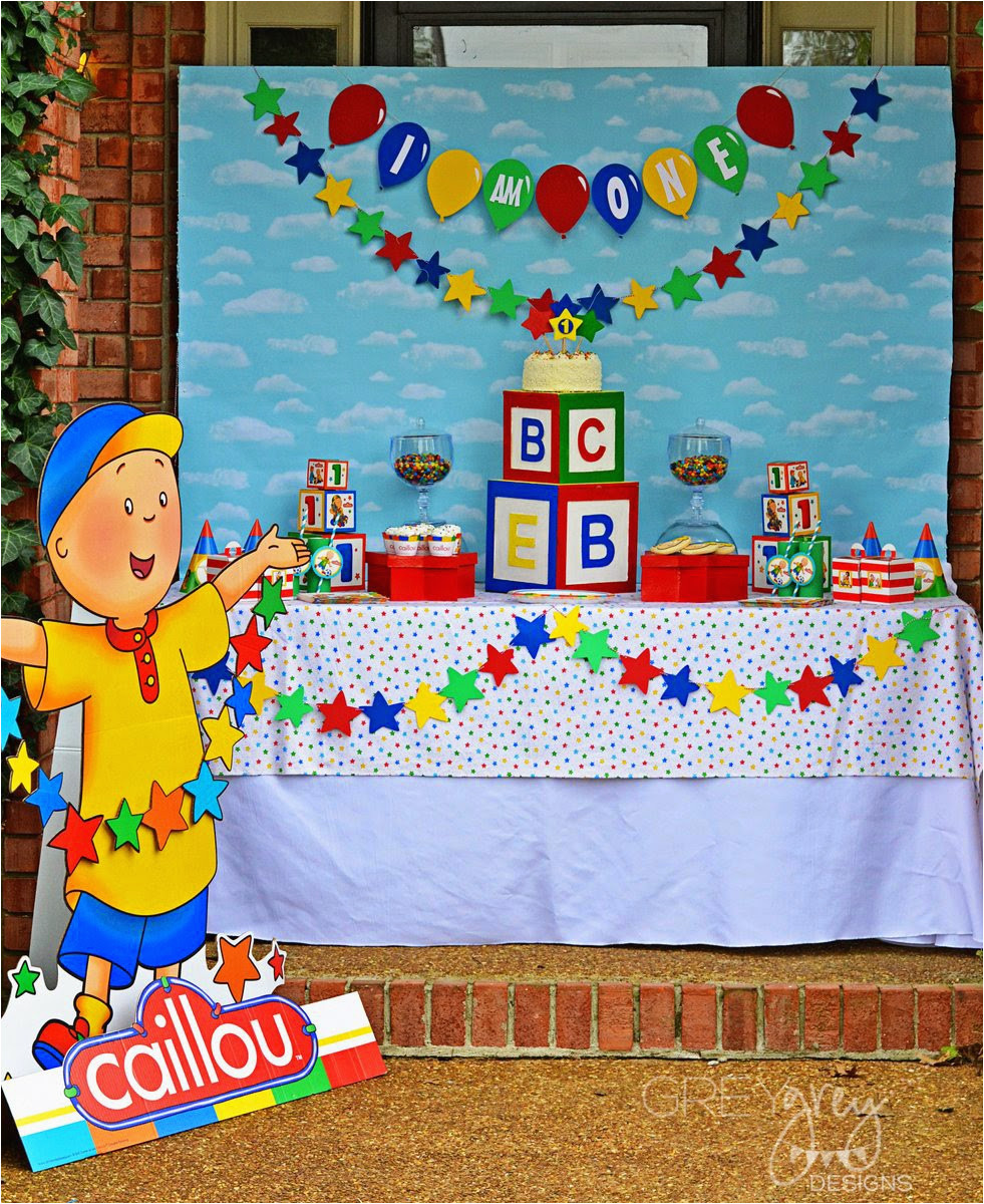 Caillou Birthday Party Decorations
 Caillou Birthday Decorations Greygrey Designs My Parties