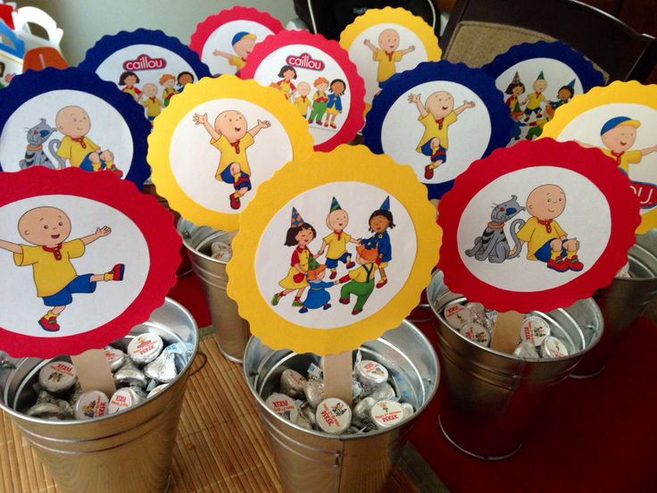 Caillou Birthday Party Ideas
 Caillou birthday party centerpieces