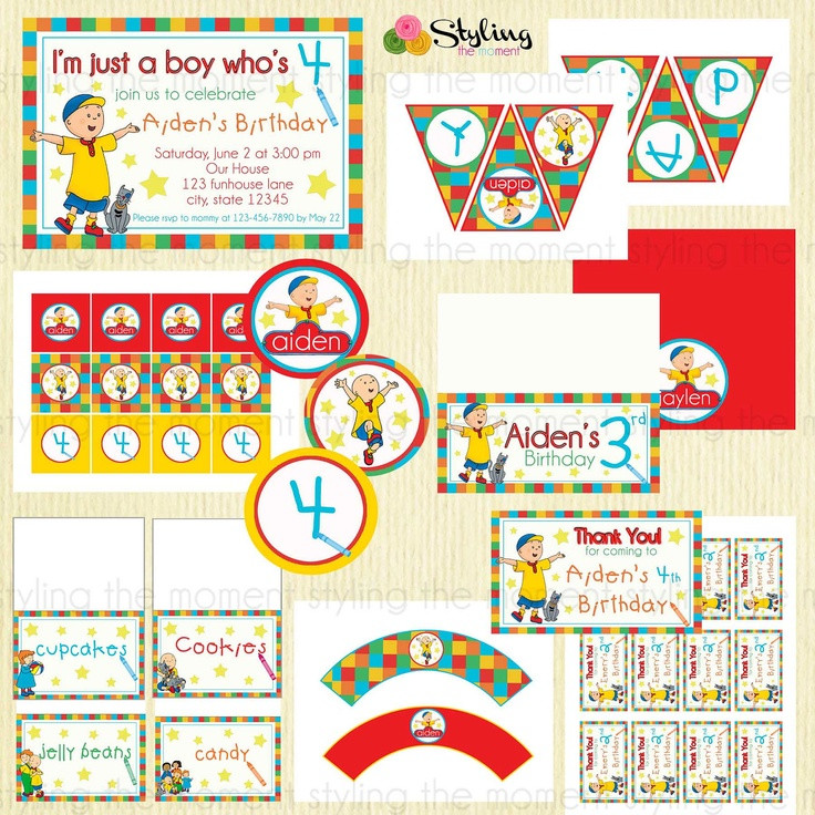 Caillou Birthday Party Ideas
 30 best images about Caillou Birthday Party Ideas