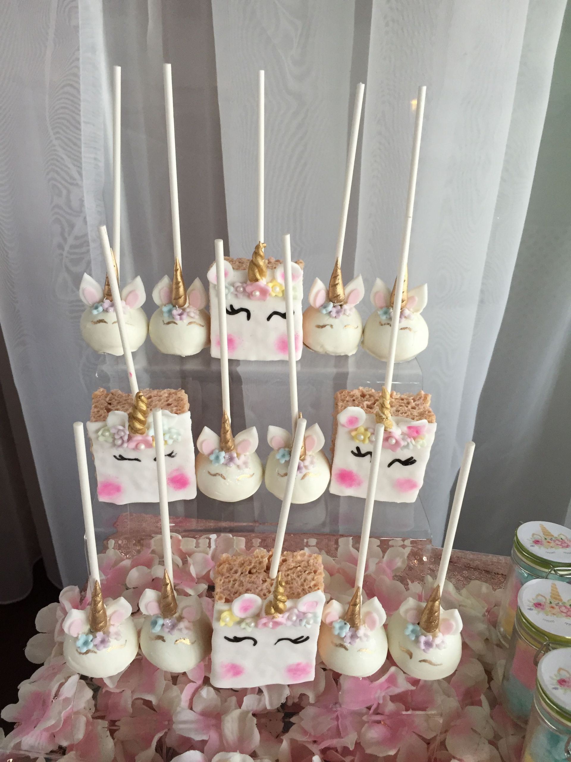 Cake Table Decorations For Birthday
 Unicorn party cake dessert table decor pastel