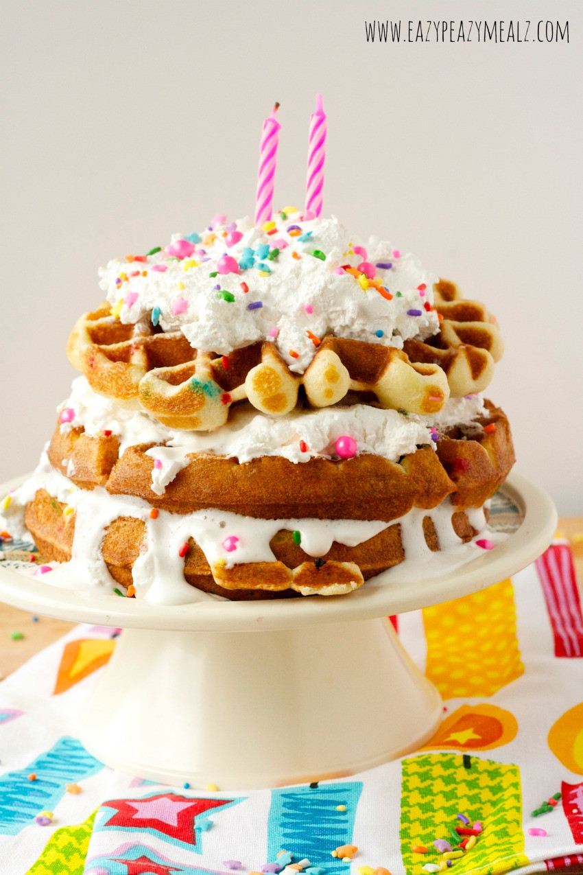 Cakes Birthday
 Birthday Waffle Cake Easy Peasy Meals