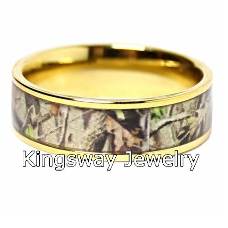 Camo Wedding Ring Sets For Him And Her
 Camo Wedding Ring Set for Him and Her Titanium Silver