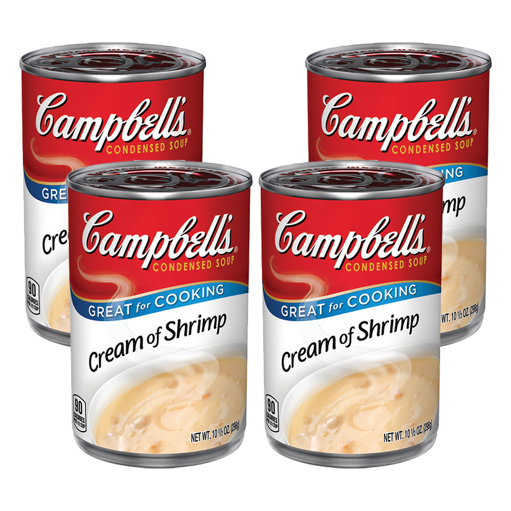 Campbell'S Cream Of Shrimp Soup
 4 Pack Campbell s Condensed Cream of Shrimp Soup 10