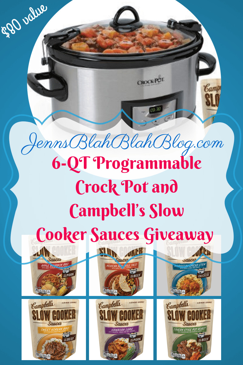 Campbells Crockpot Sauces
 Giveaway Enter To Win Crock Pot & Campbell s Slow