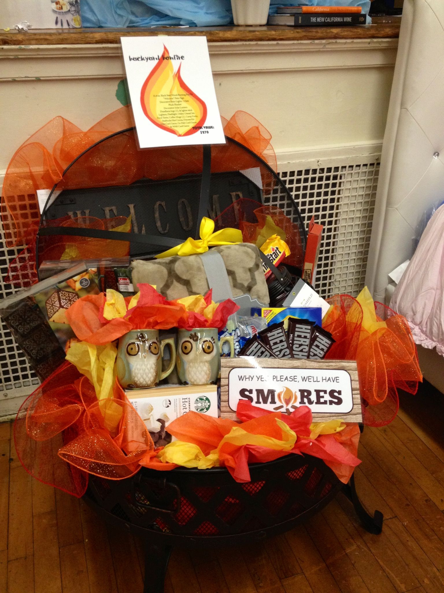 Campfire Gift Basket Ideas
 Fire pit auction basket