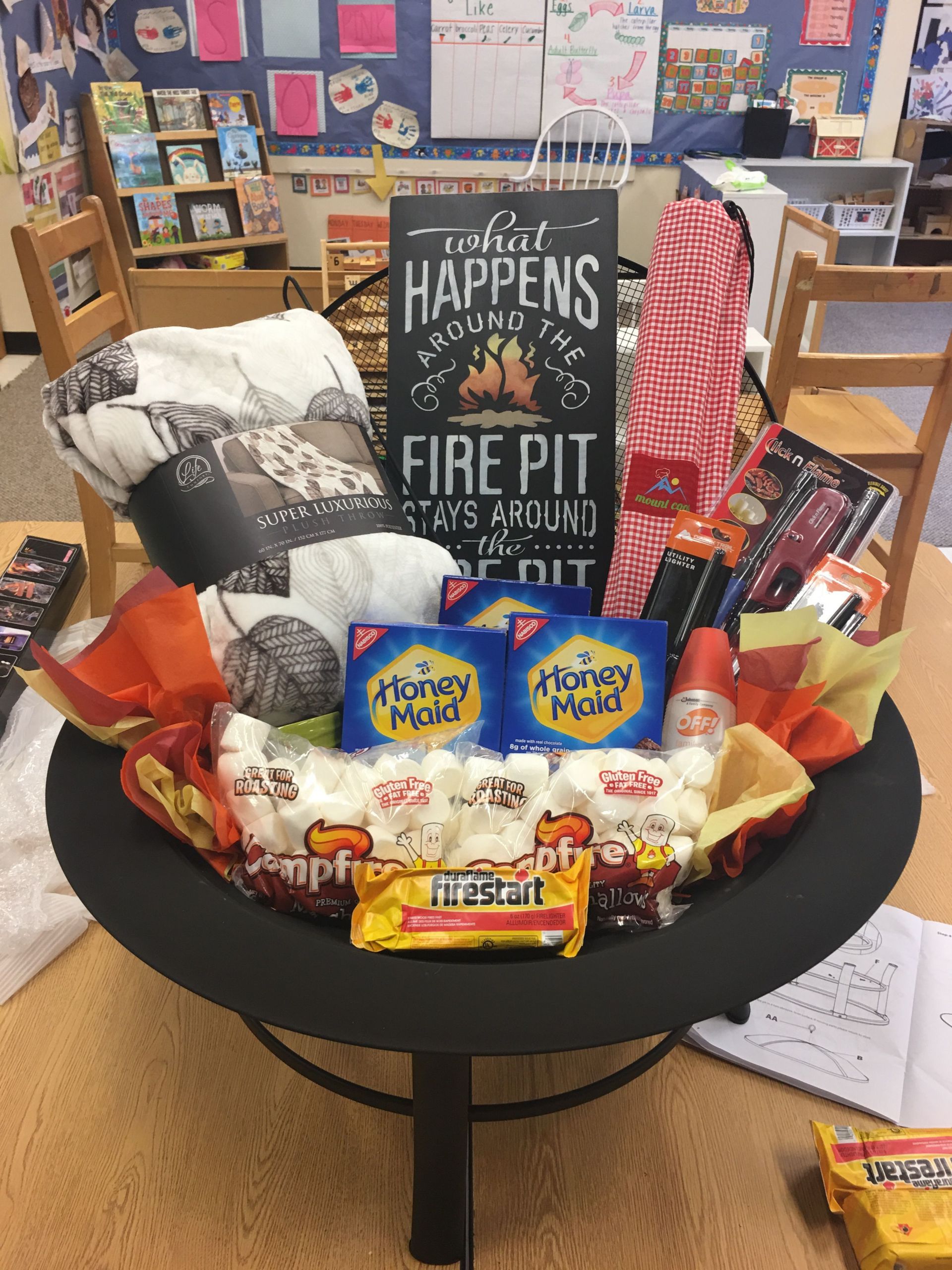 Campfire Gift Basket Ideas
 Fire pit auction basket