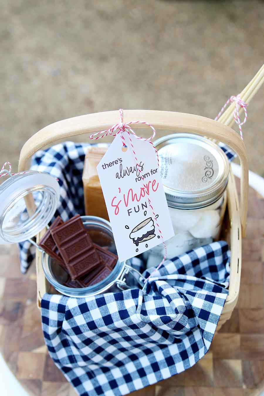 Campfire Gift Basket Ideas
 Campfire S mores Gift Basket Idea free printable t