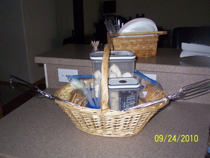 Campfire Gift Basket Ideas
 My Smores campfire basket PIO ideas