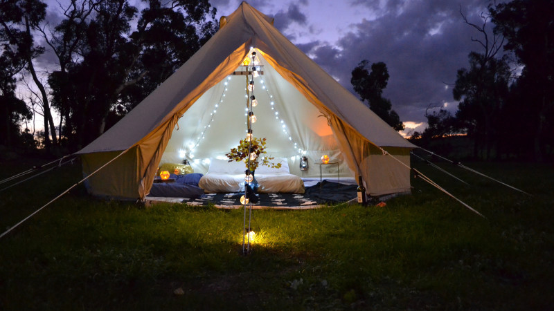 Camping In Your Backyard
 Surprise Backyard Glamping Experience with Picnic For 2