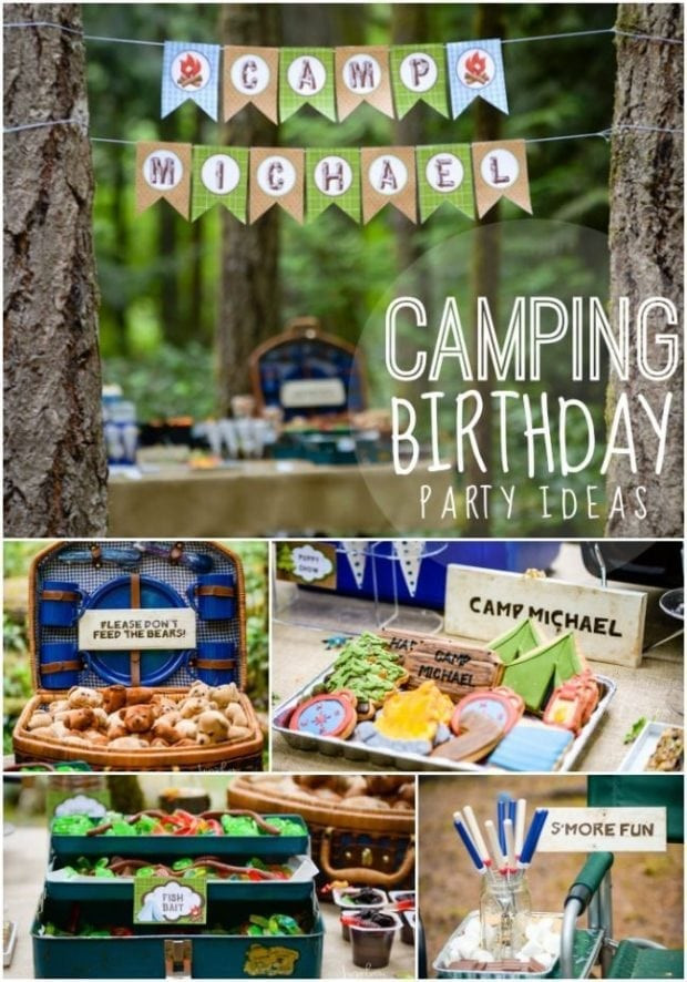Camping Themed Birthday Party
 Camping Themed Boys Birthday Party