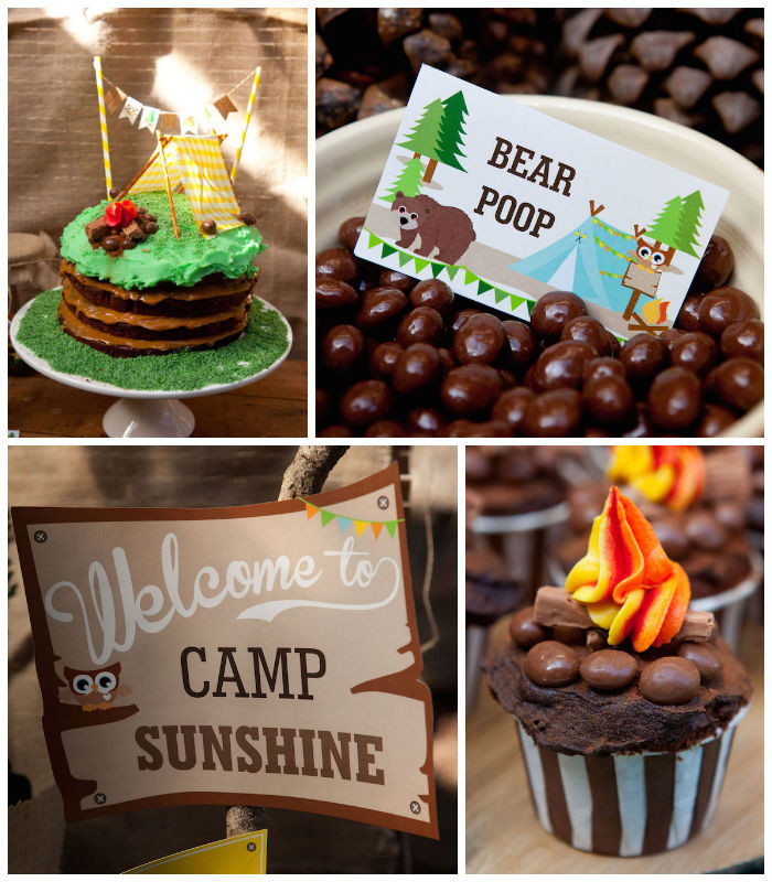 Camping Themed Birthday Party
 Kara s Party Ideas Camping Themed Birthday Party