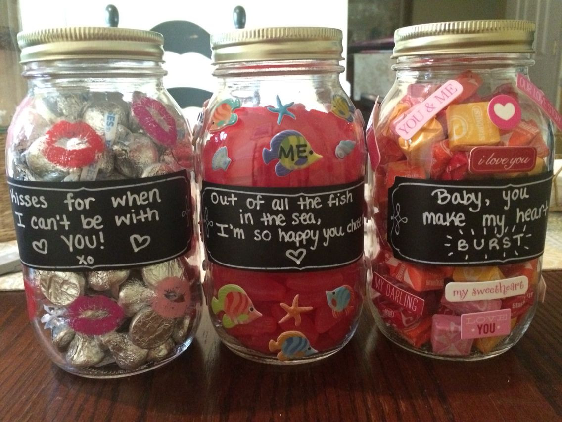 Candy Gift Ideas For Boyfriend
 Cute candy jars made by me