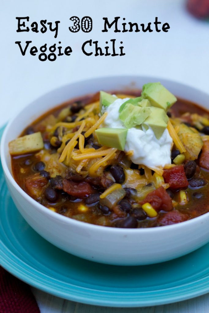 Canned Vegetarian Chili
 Quick and Easy 30 Minute Ve arian Chili Staying Close