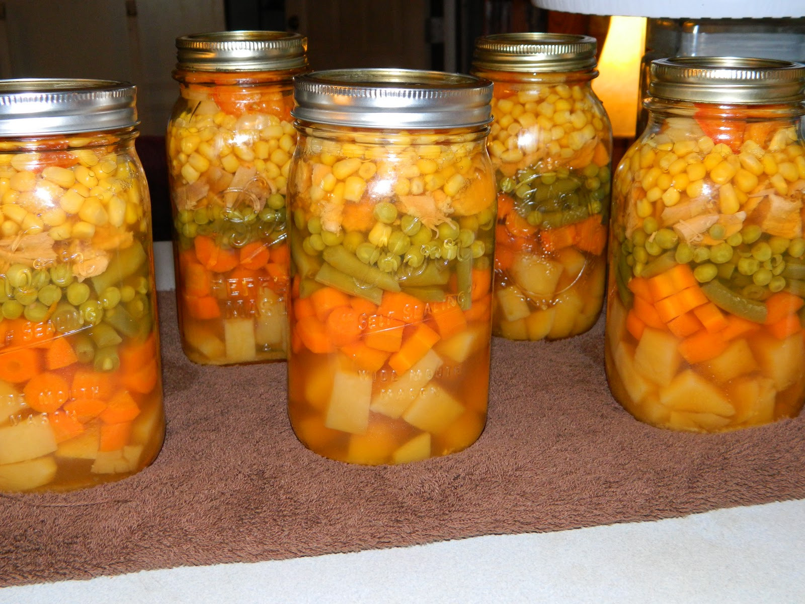 Canning Chicken Soup
 Farm Girl Tails Layered Chicken Soup