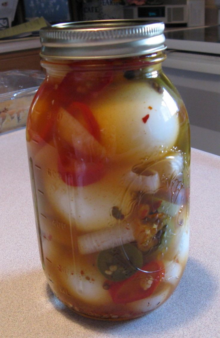 Canning Pickled Eggs
 The BEST spicy pickled EGGS recipe