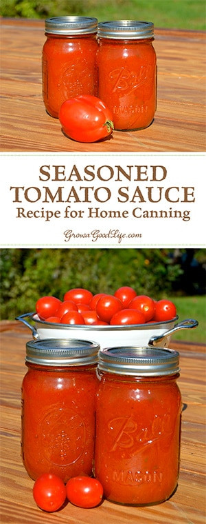 Canning Tomato Sauce
 Seasoned Tomato Sauce Recipe for Home Canning