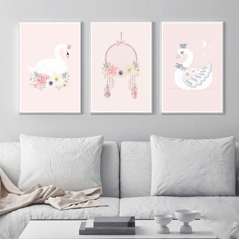 Canvas Art For Kids Room
 Nordic Home Decor Kids Room Posters And Prints Pink Wall