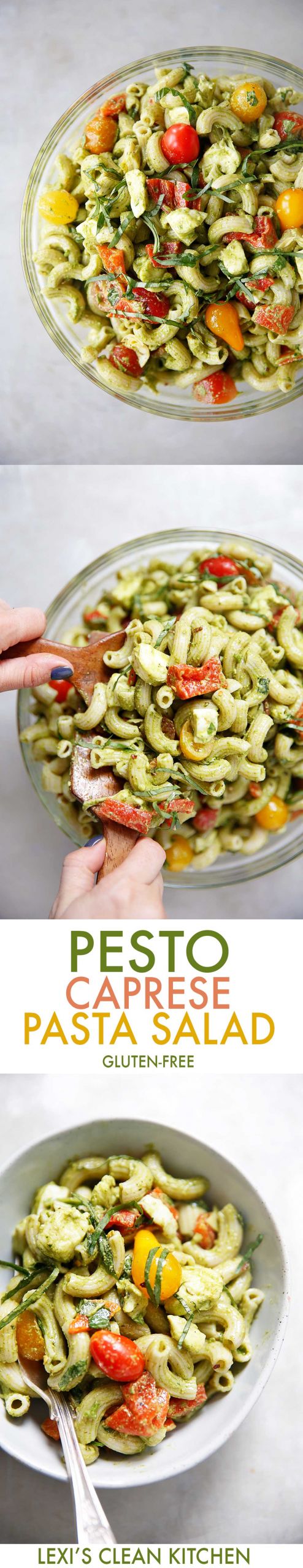 Caprese Pesto Pasta Salad
 Caprese Pesto Pasta Salad Lexi s Clean Kitchen