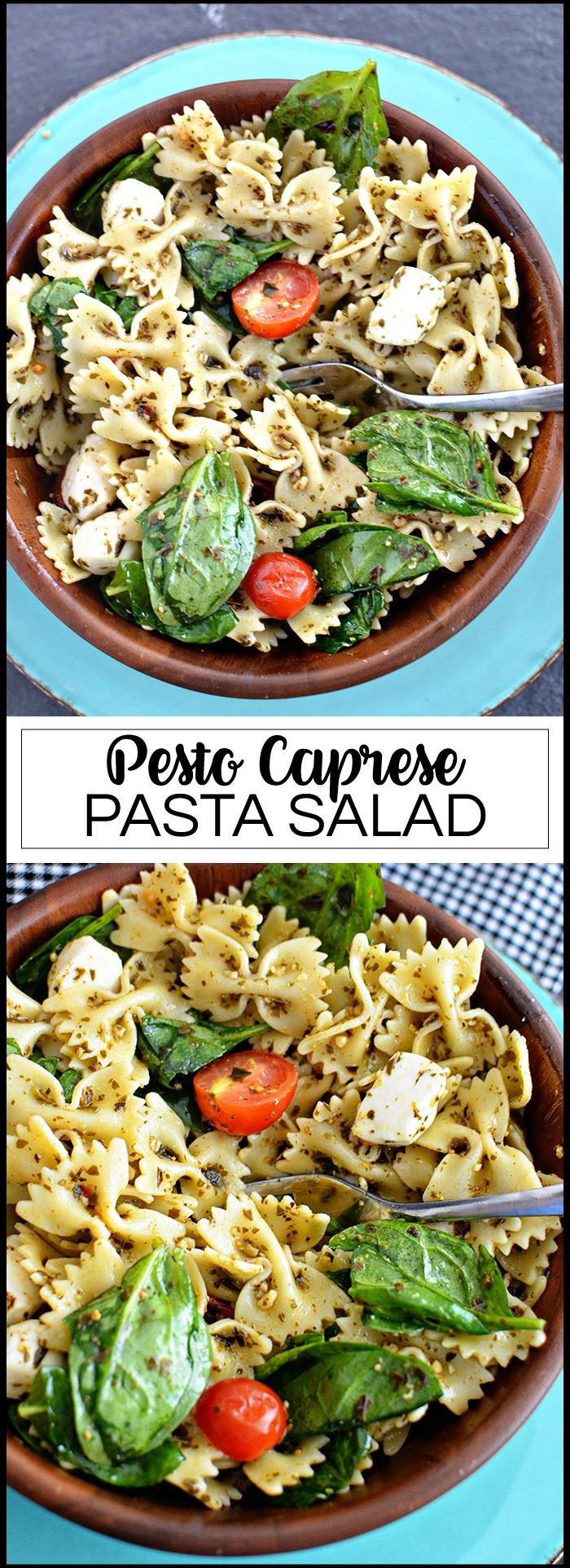 Caprese Pesto Pasta Salad
 Pesto Caprese Pasta Salad