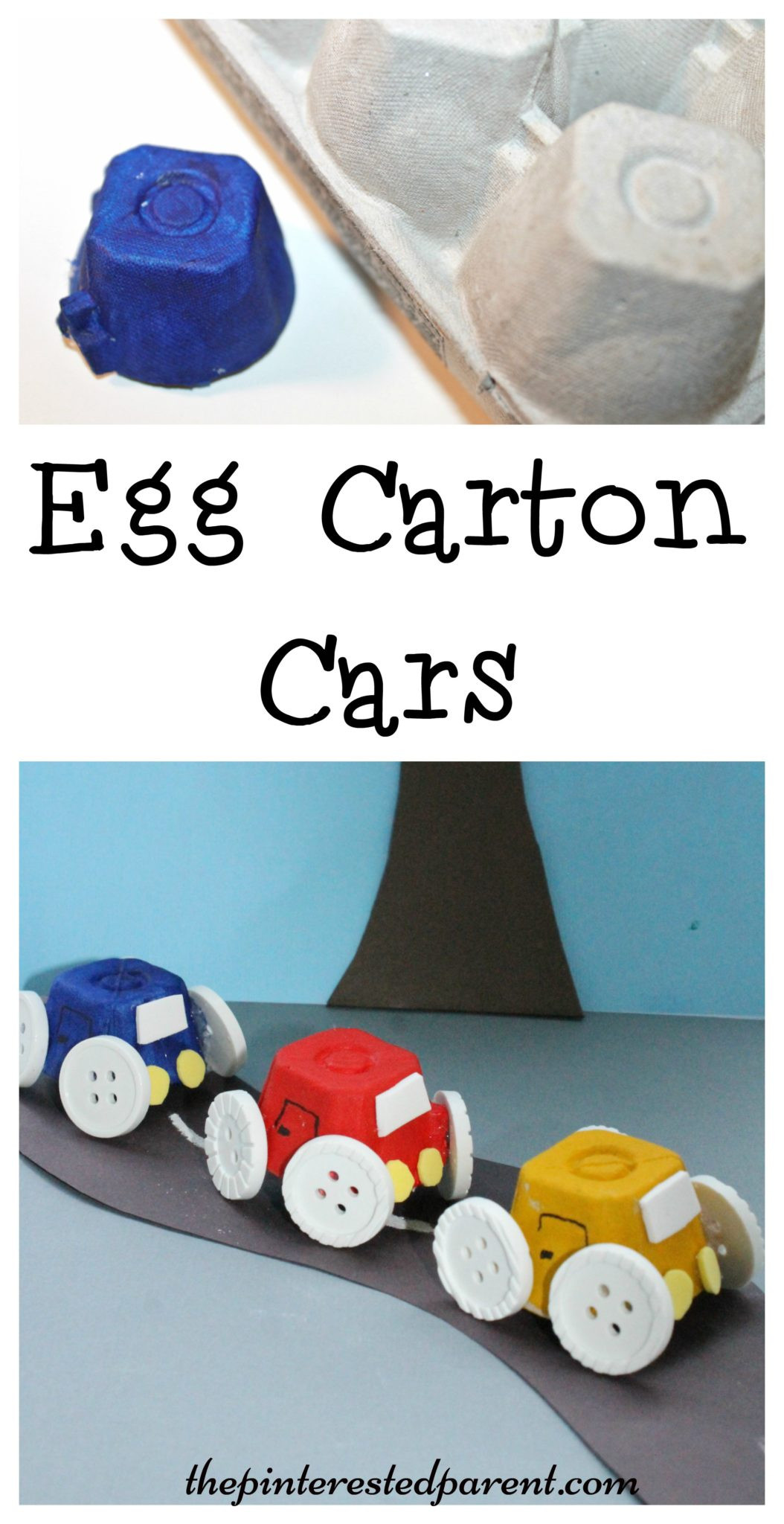 Car Craft For Kids
 Egg Carton Cars – The Pinterested Parent