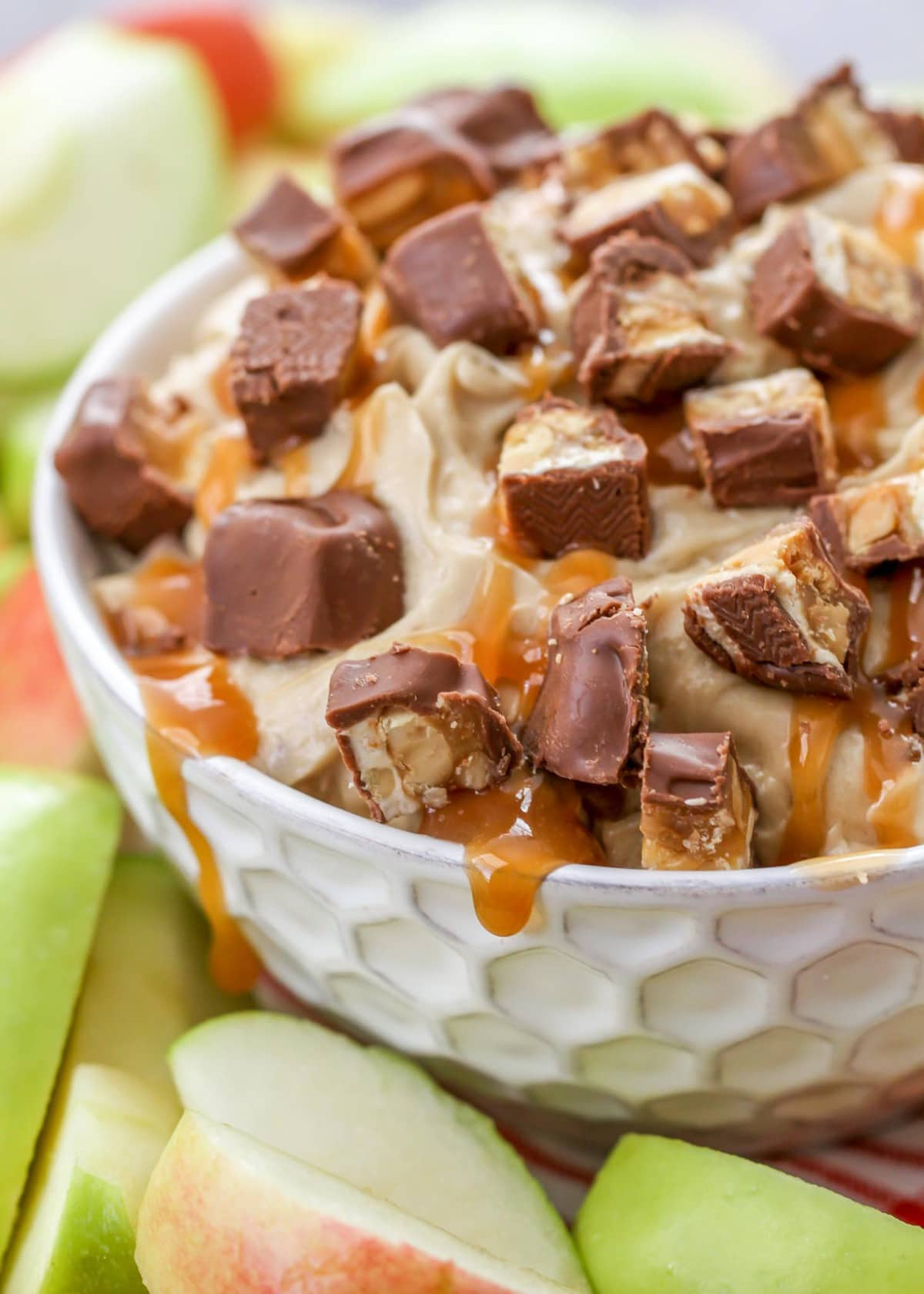 Caramel Dip For Apples Using Caramels
 FAVORITE Snickers Caramel Apple Dip Recipe