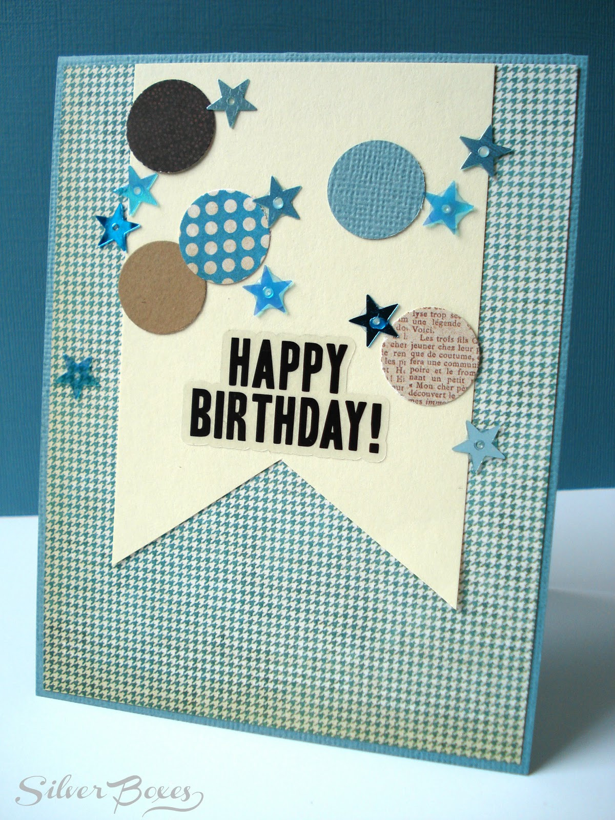 Card For Birthday
 Silver Boxes Confetti Birthday Cards