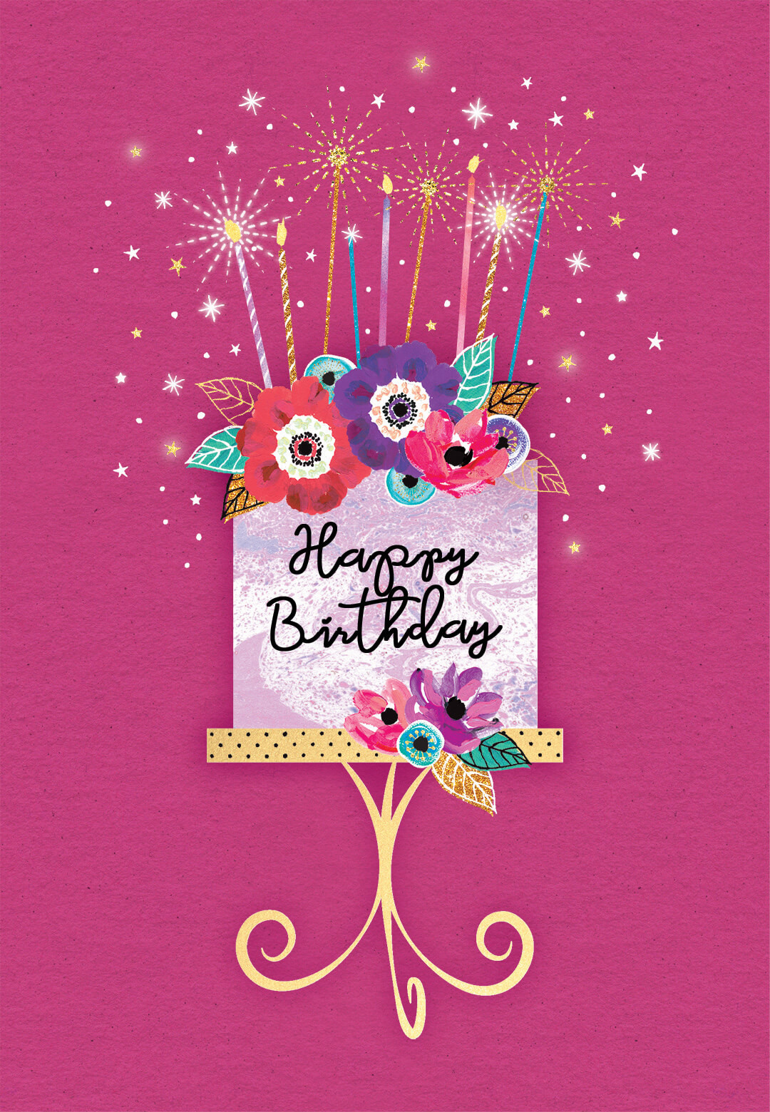 Card For Birthday
 Sparkle Celebration Free Birthday Card