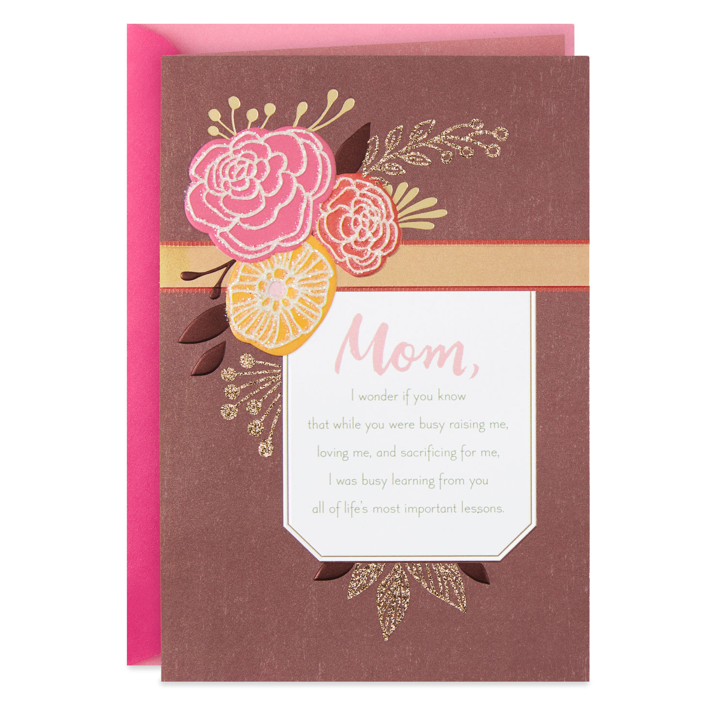 Card For Birthday
 Life s Most Important Lessons Birthday Card for Mom