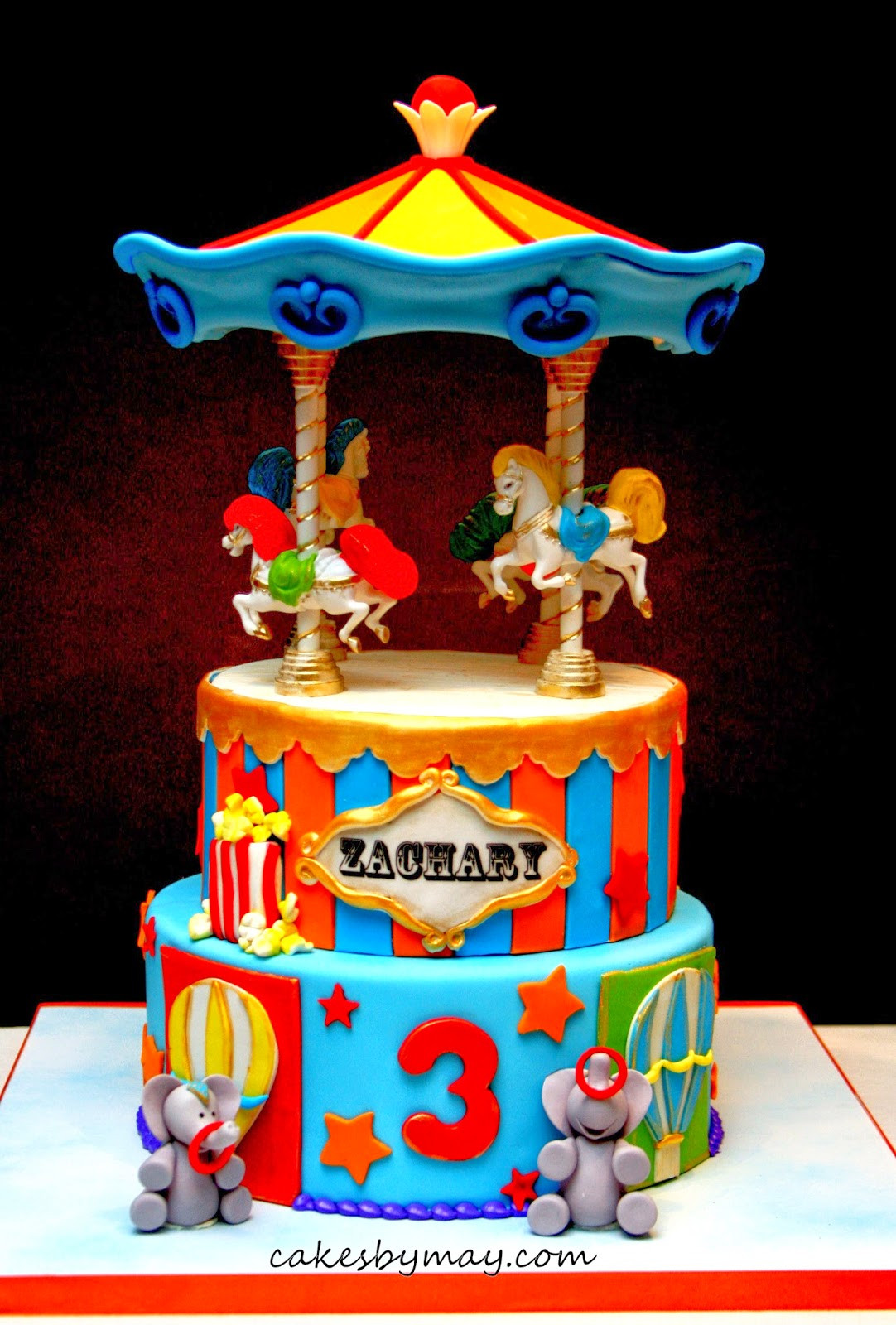 Carnival Birthday Cake
 Cakes by Maylene Carnival Carousel Birthday Cake