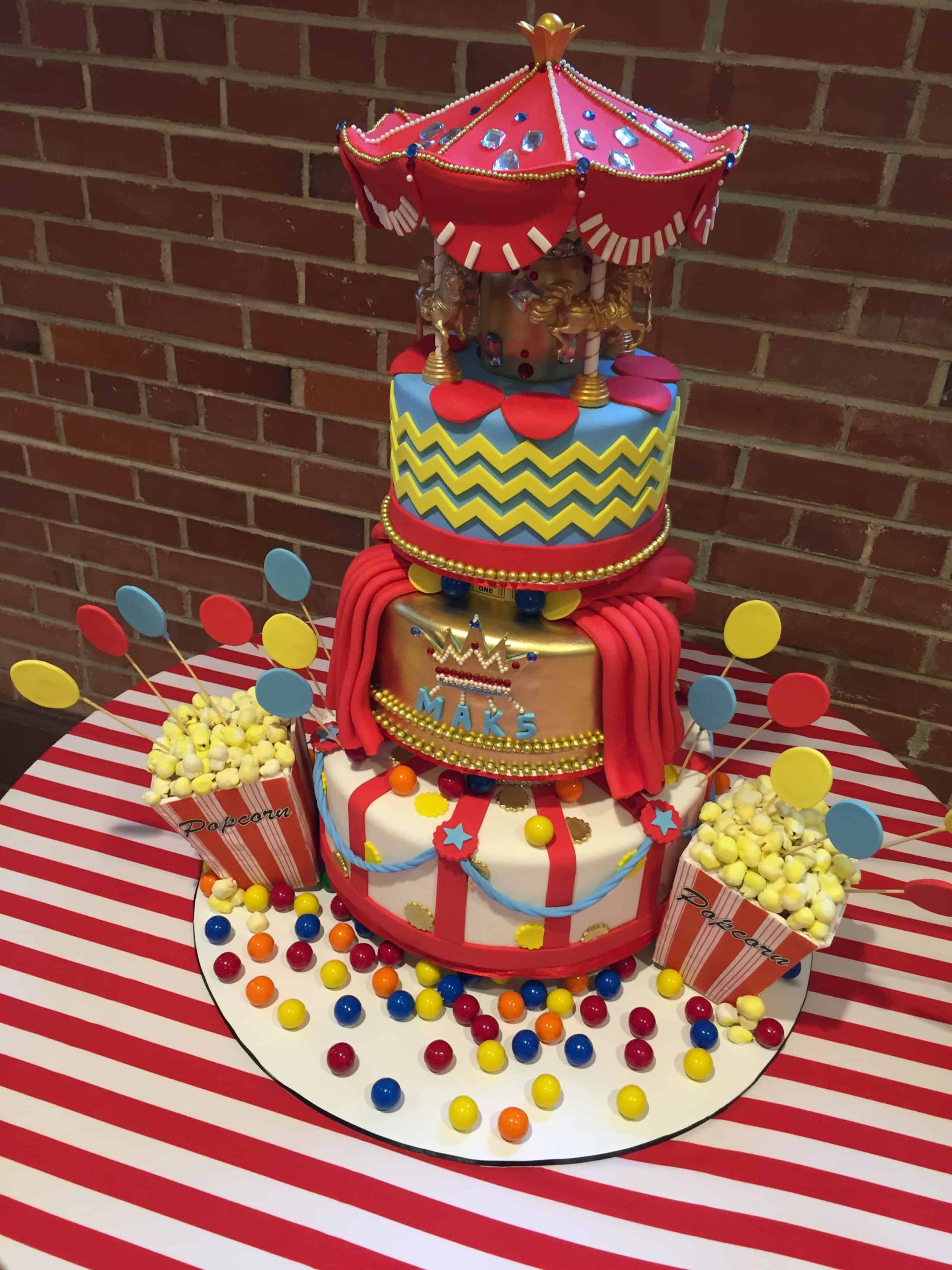 Carnival Birthday Cake
 Carnival Theme Birthday Cake in Denver The Makery Cake Co