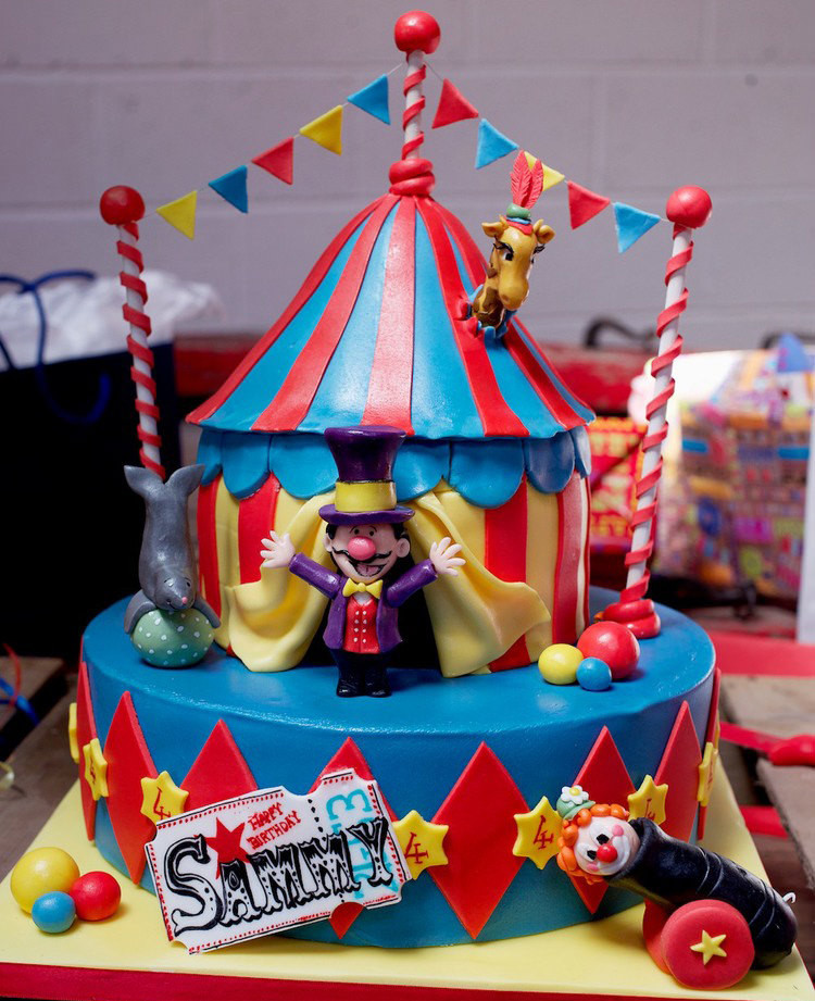 Carnival Birthday Cake
 Colorful Circus