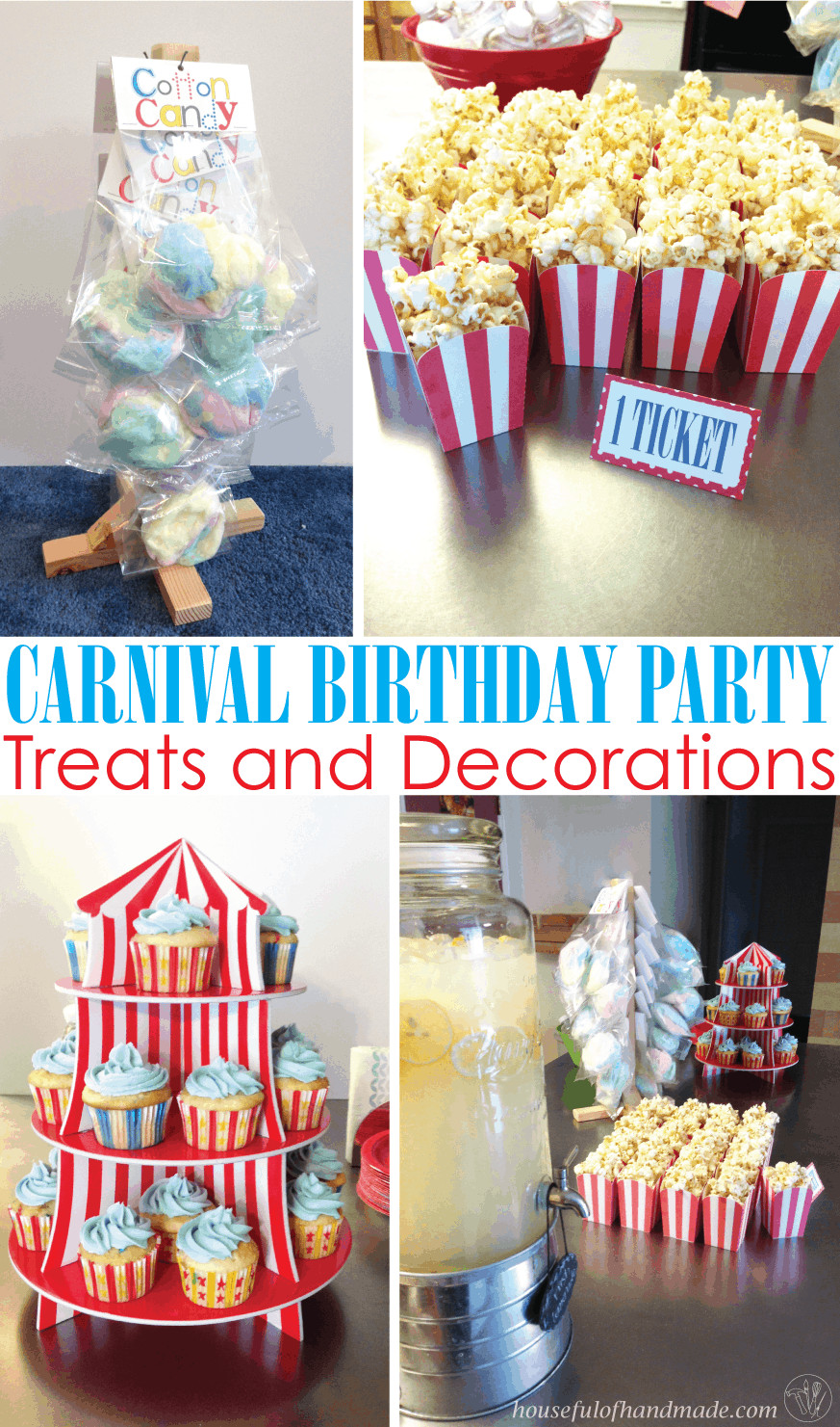 Carnival Themed Birthday Party Food Ideas
 Carnival Birthday Party Part 2 Treats & Decorations