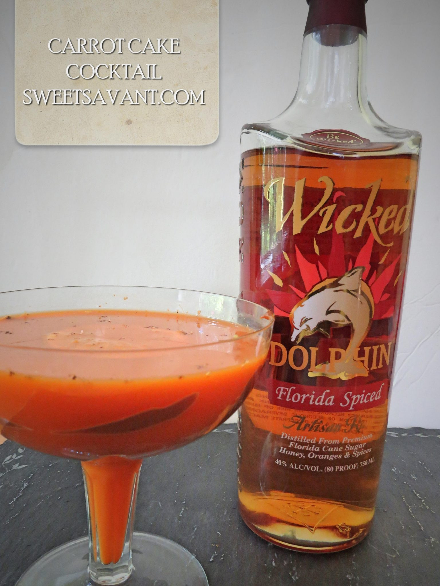 Carrot Cake Cocktail
 Carrot Cake Punch with Wicked Dolphin Spiced Rum