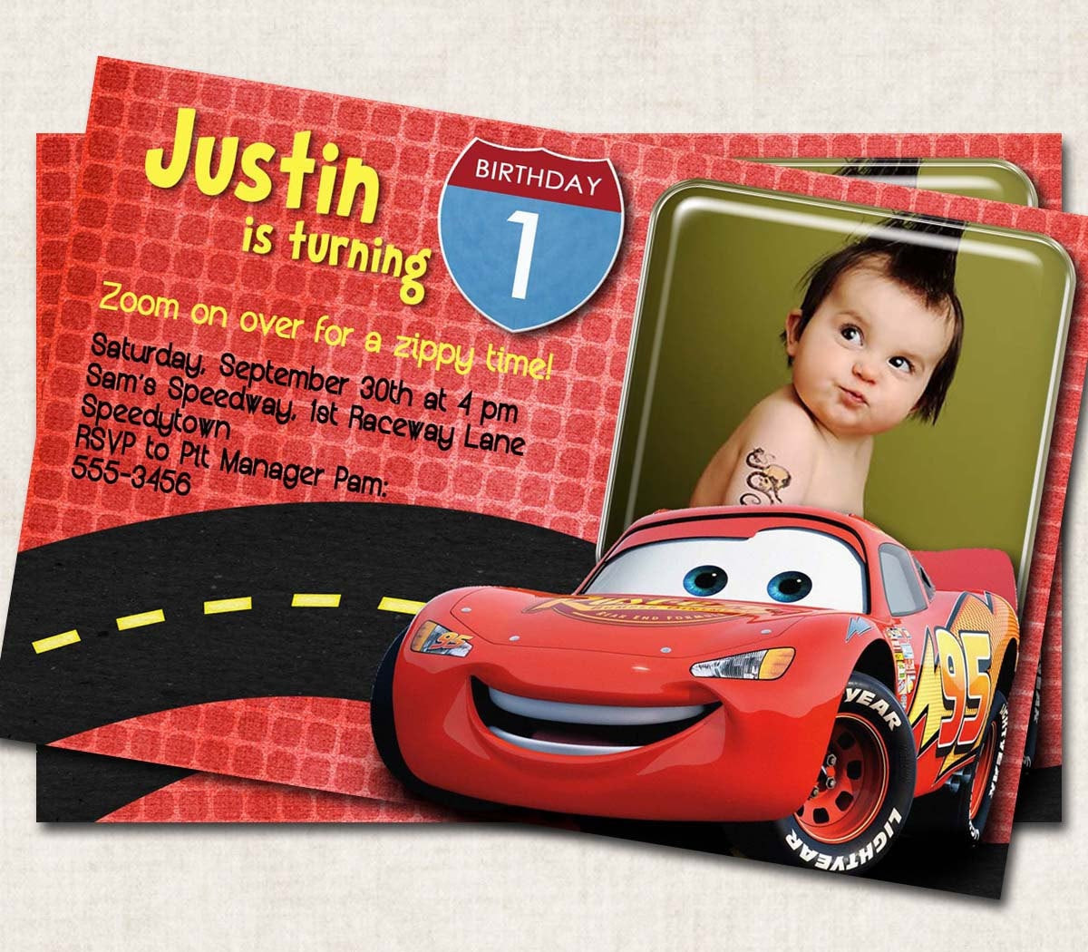 Cars Birthday Invitation
 Cars Birthday Party Invitation by missbellaexpressions on Etsy