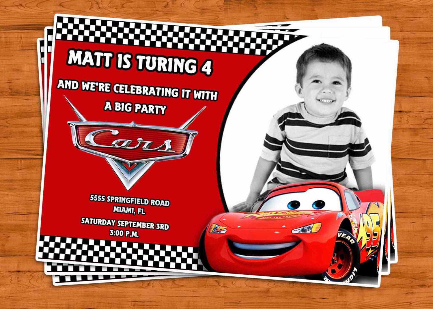 Cars Birthday Invitation
 Items similar to CARS Birthday Invitation U Print on Etsy