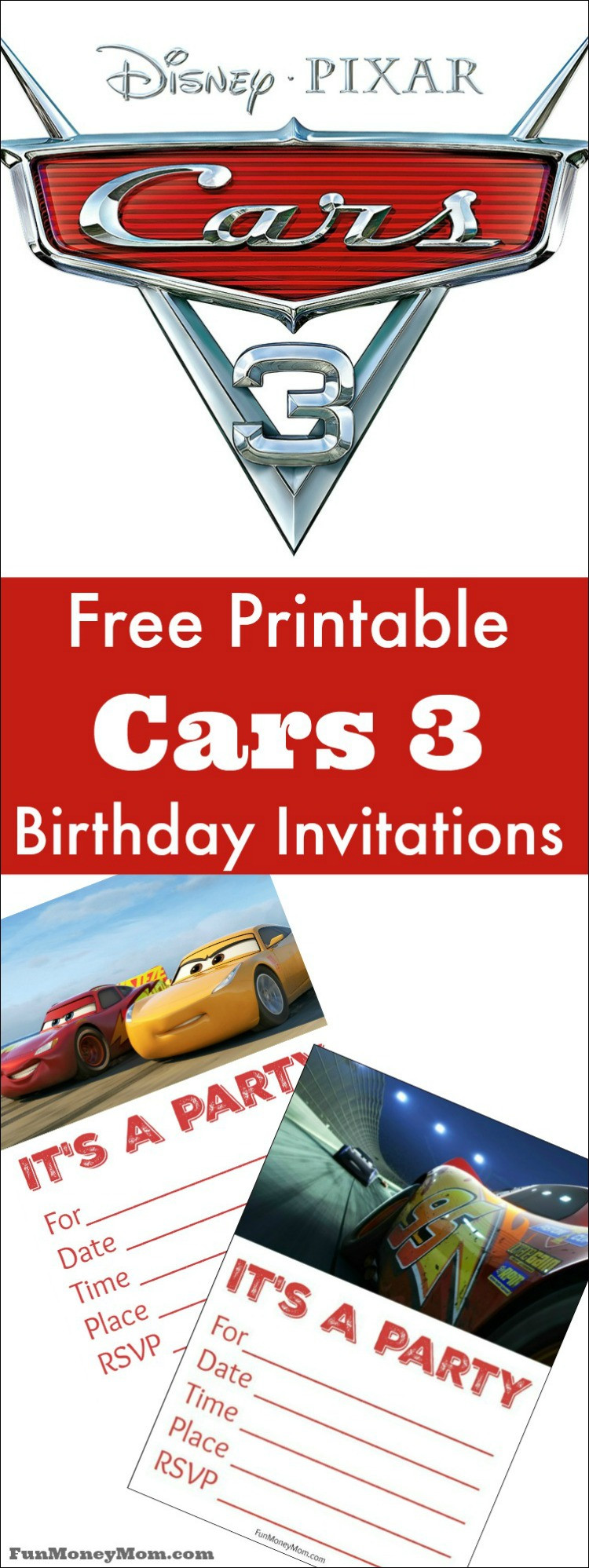 Cars Birthday Invitation
 Free Printable Cars Birthday Invitations Fun Money Mom