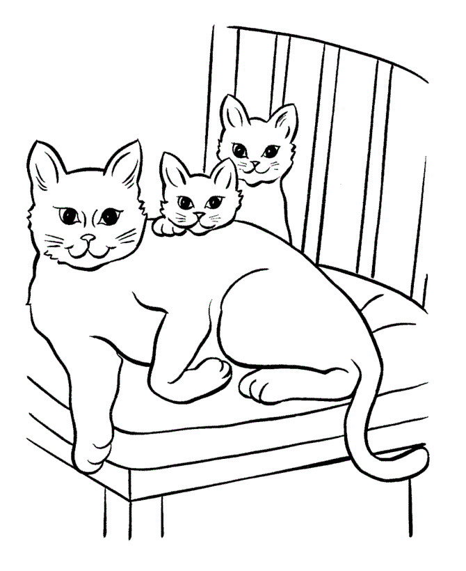 Cat Coloring Pages For Kids
 Free Printable Cat Coloring Pages For Kids
