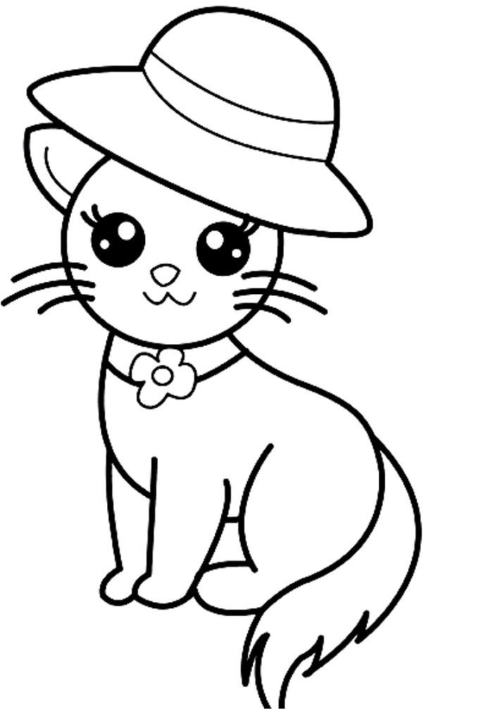 Cat Coloring Pages For Kids
 Kitty cat coloring pages Coloring pages for kids