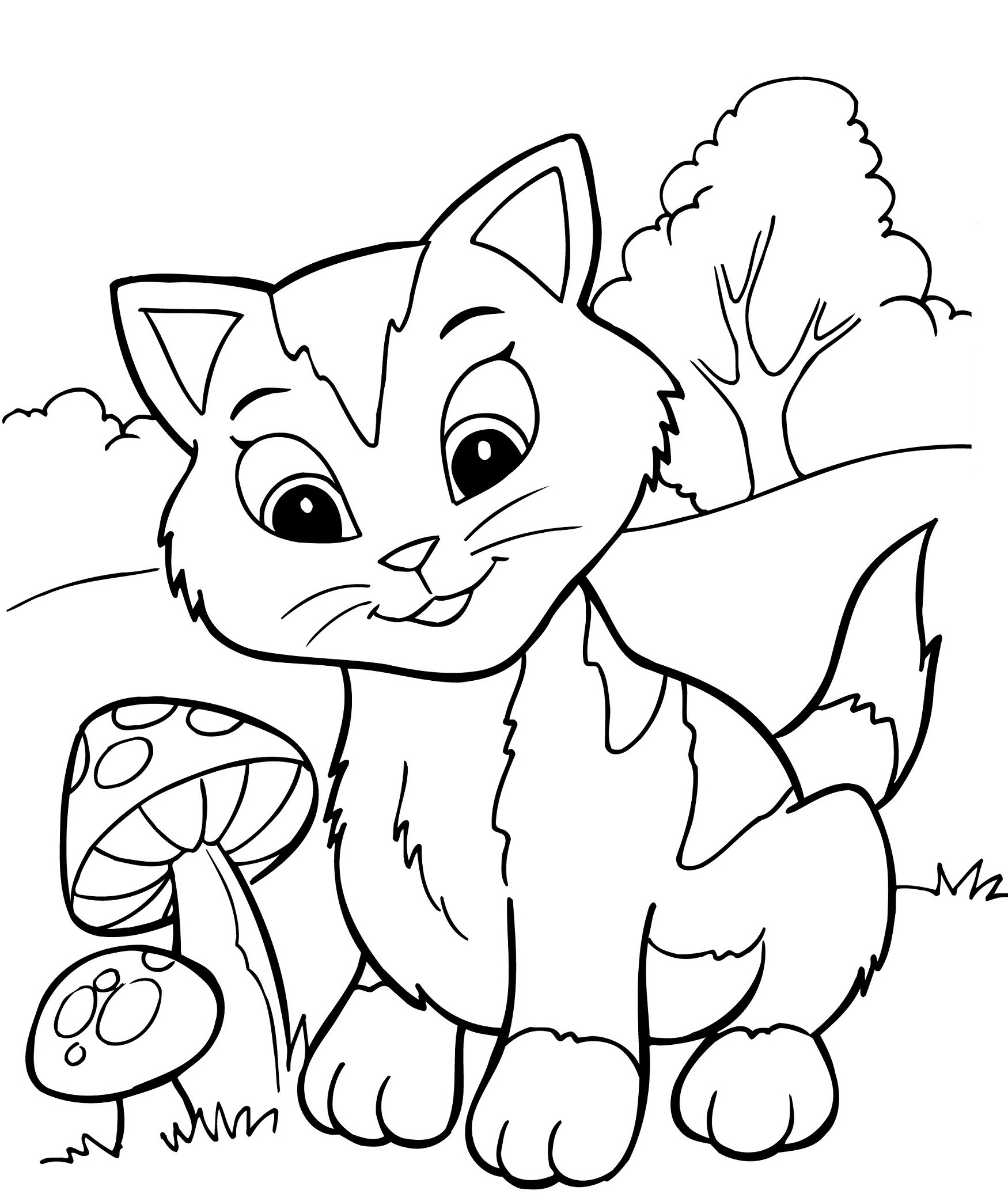 Cat Coloring Pages For Kids
 Free Printable Kitten Coloring Pages For Kids Best