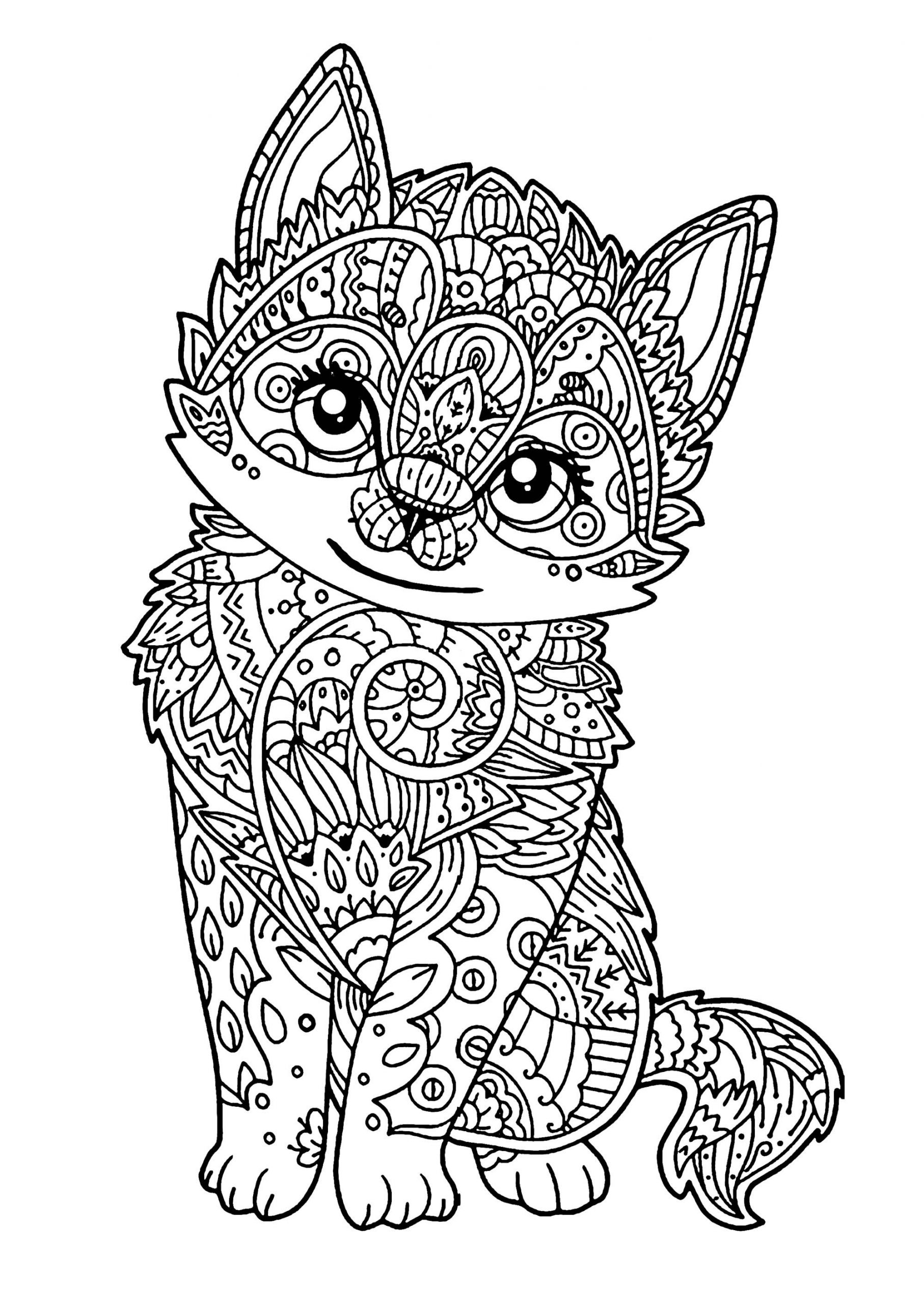 Cat Coloring Pages For Kids
 Cat for kids Little kitten Cats Kids Coloring Pages