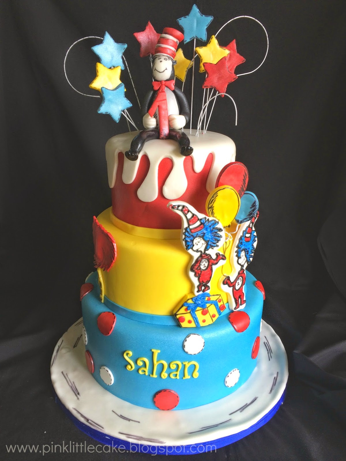 Cat In The Hat Birthday Cake
 Pink Little Cake Dr Seuss Cat in the Hat theme cake