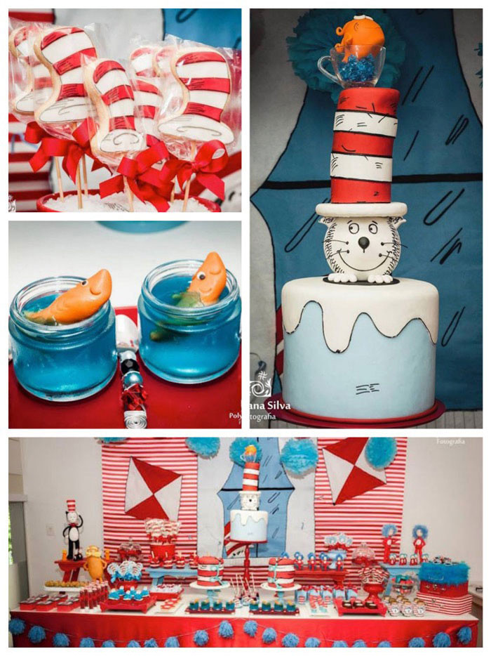 Cat In The Hat Birthday Decorations
 Kara s Party Ideas Cat In The Hat Birthday Party