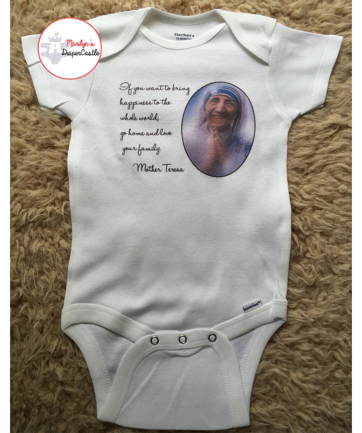 Catholic Child Gift
 Mother Teresa Baby esie Saint Catholic Baby Gift Catholic